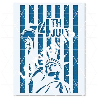 4TH OF JULY STATUE OF LIBERTY STENCIL