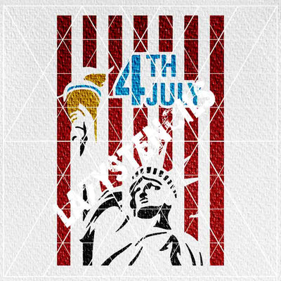4TH OF JULY STATUE OF LIBERTY STENCIL