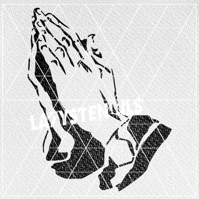 PRAY HANDS STENCIL