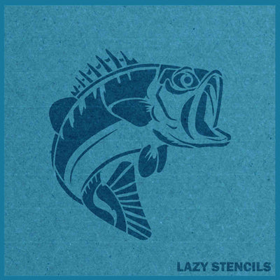 BASS FISH STENCIL - LAZY STENCILS