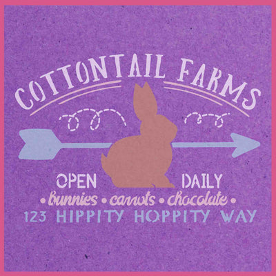 COTTONTAIL FARMS STENCIL - Lazy Stencils