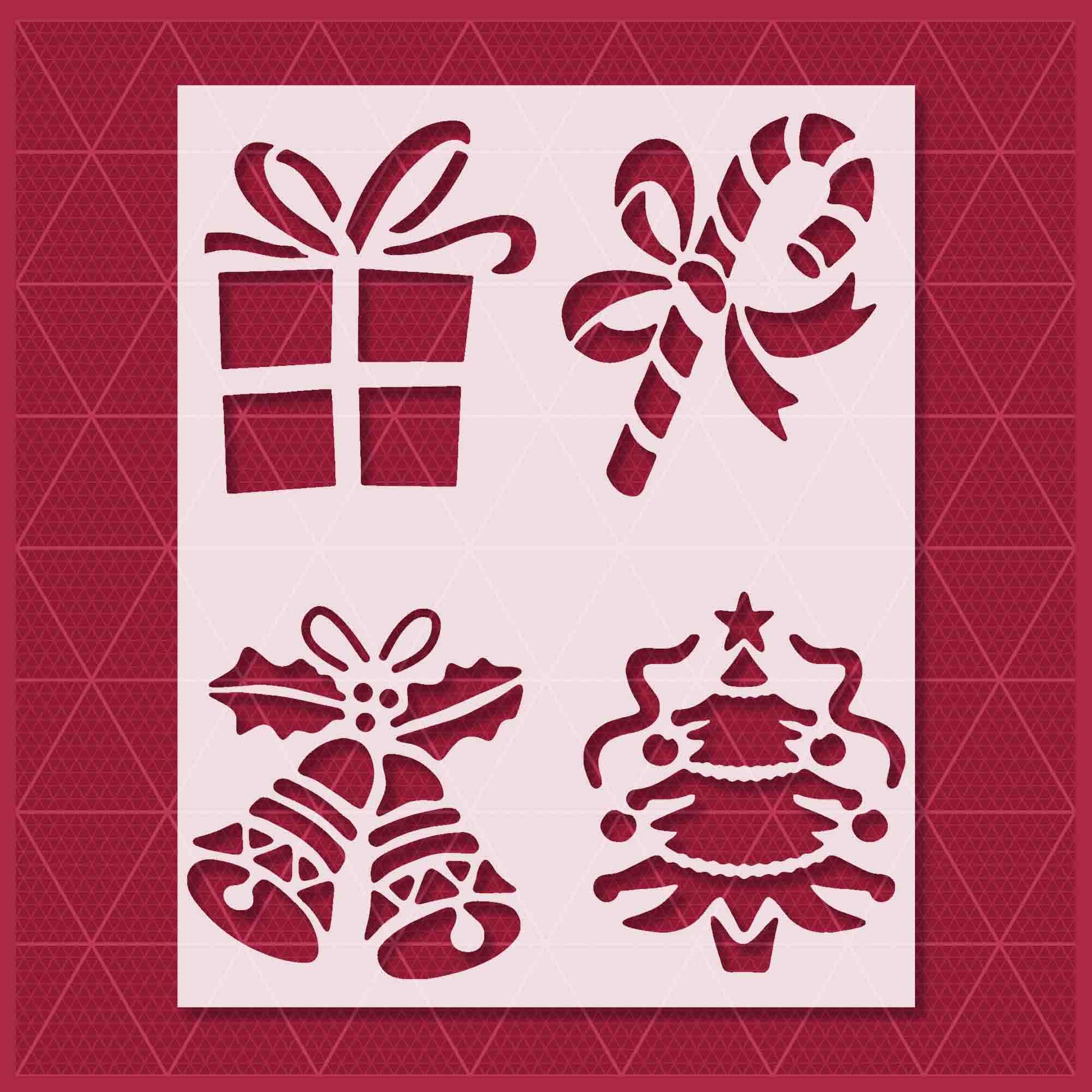 CHRISTMAS GIFTS STENCIL - LAZY STENCILS