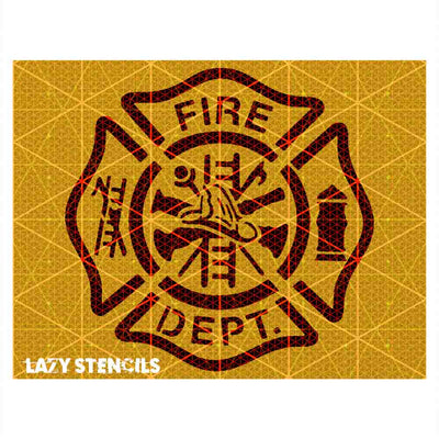 FIRE DEPARTMENT STENCIL - LAZY STENCILS