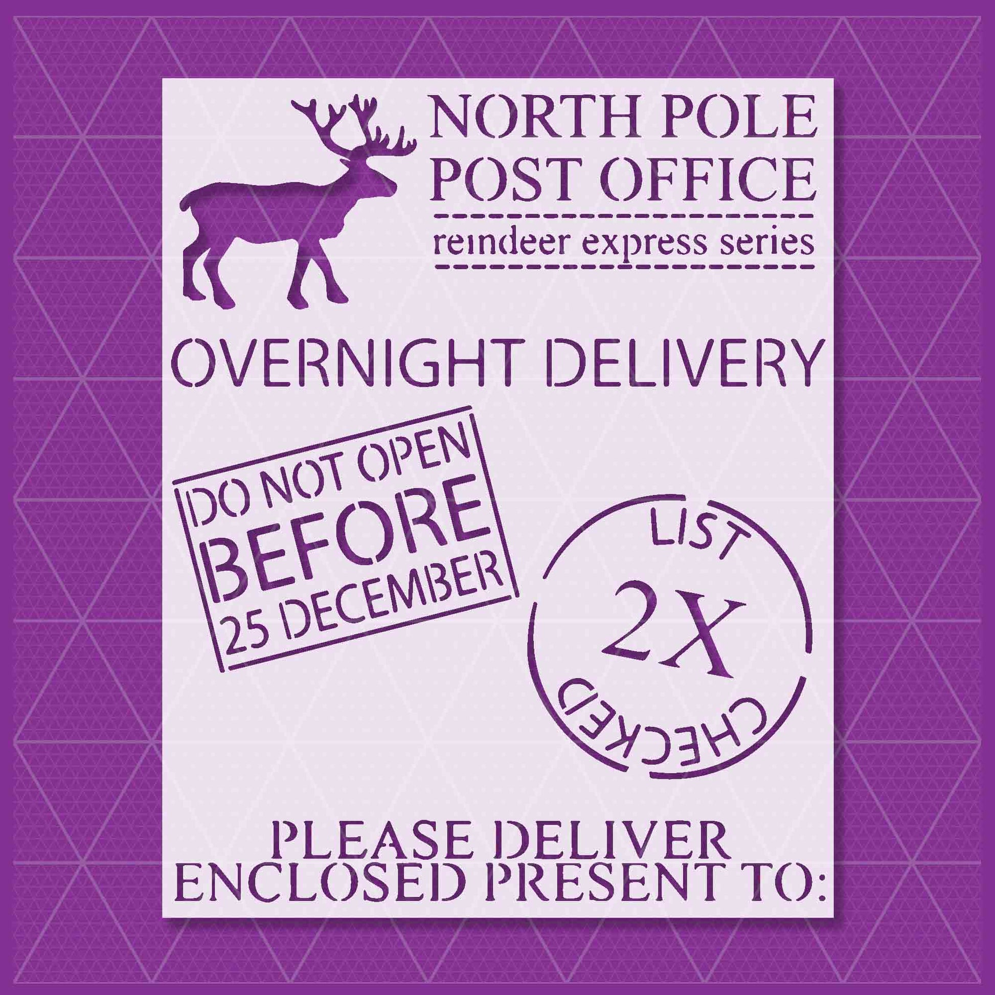 NORTH POLE STENCIL - Lazy Stencils