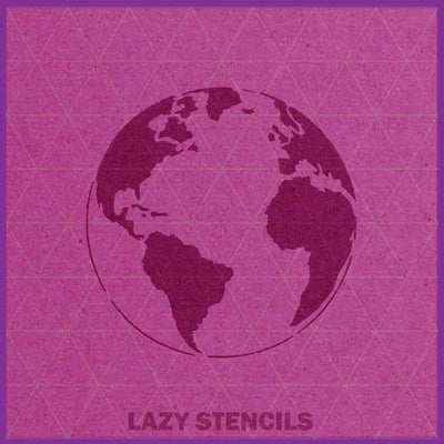 EARTH STENCIL - Lazy Stencils