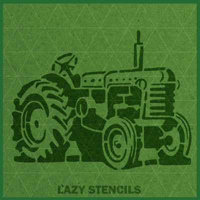 FARM TRACTOR STENCIL - Lazy Stencils