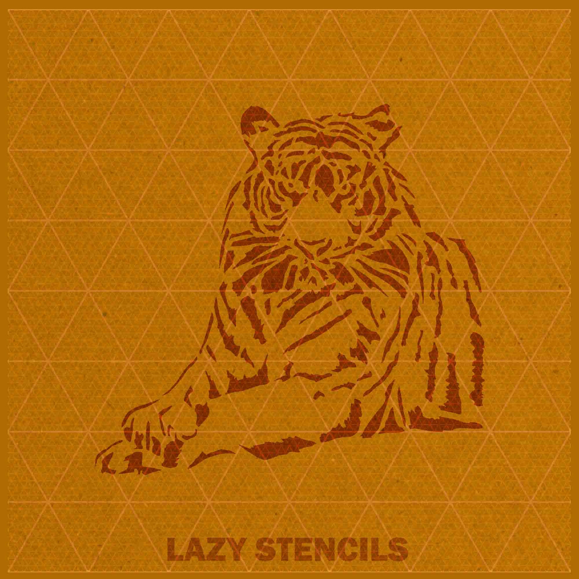 TIGER STENCIL - Lazy Stencils