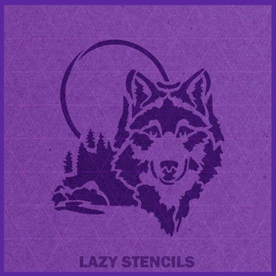 WOLF STENCIL - Lazy Stencils