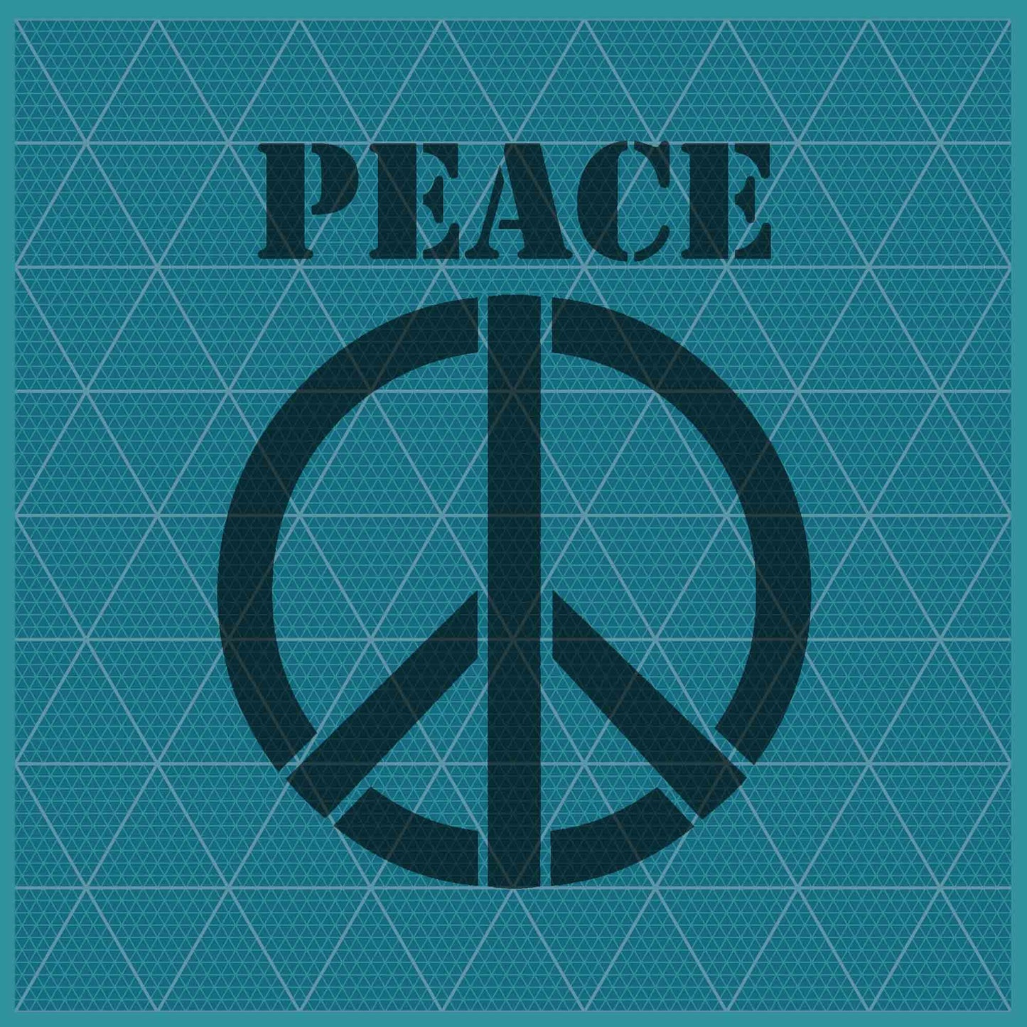 PEACE STENCIL - Lazy Stencils