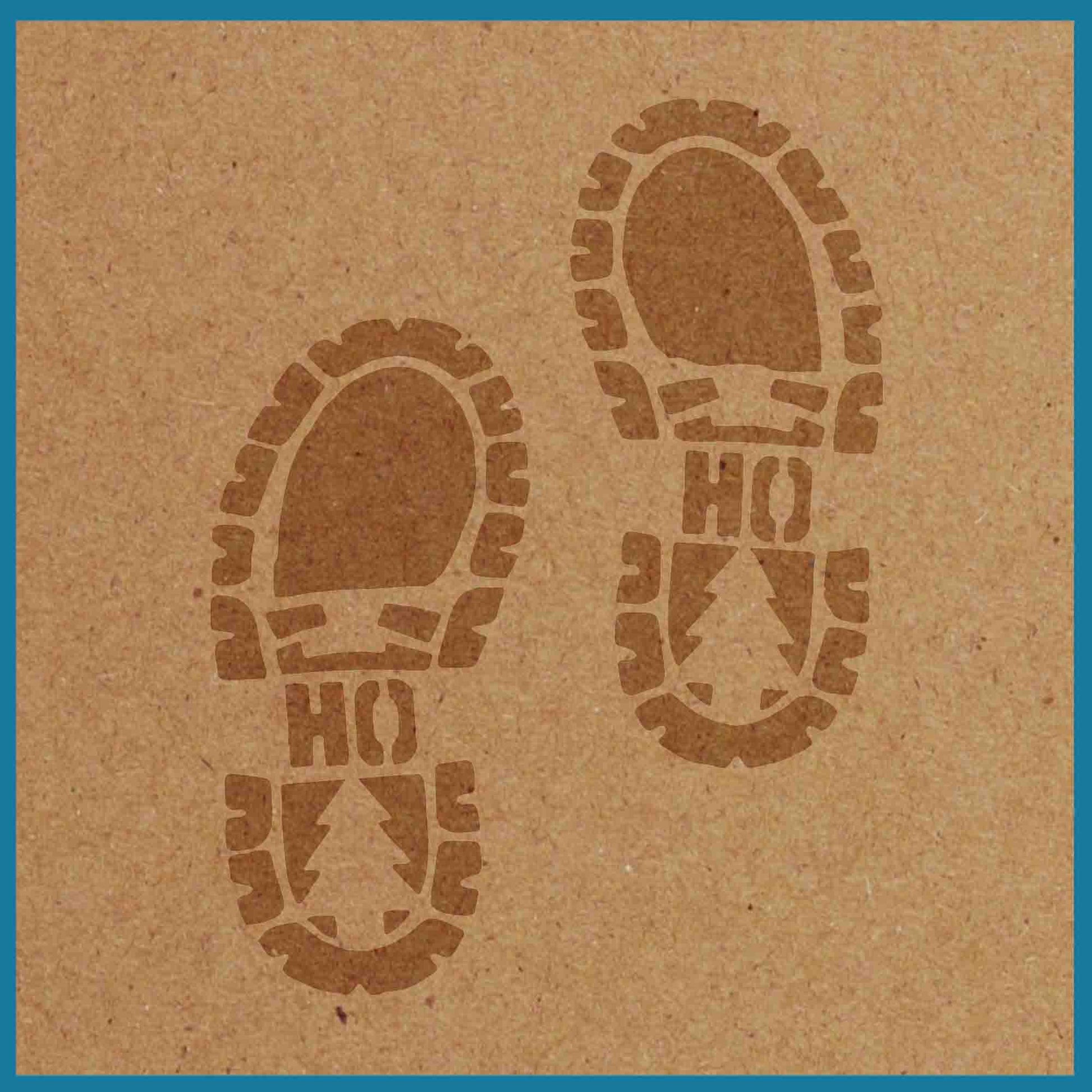 SANTA FOOTPRINTS STENCIL - LAZY STENCILS