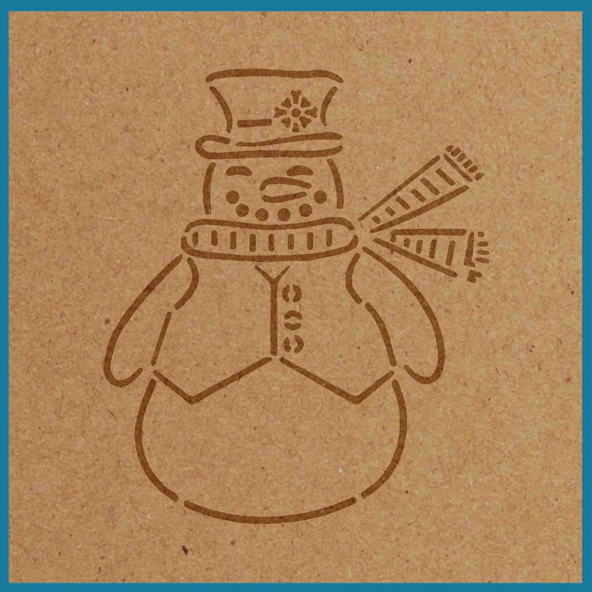 SNOWMAN STENCIL - LAZY STENCILS