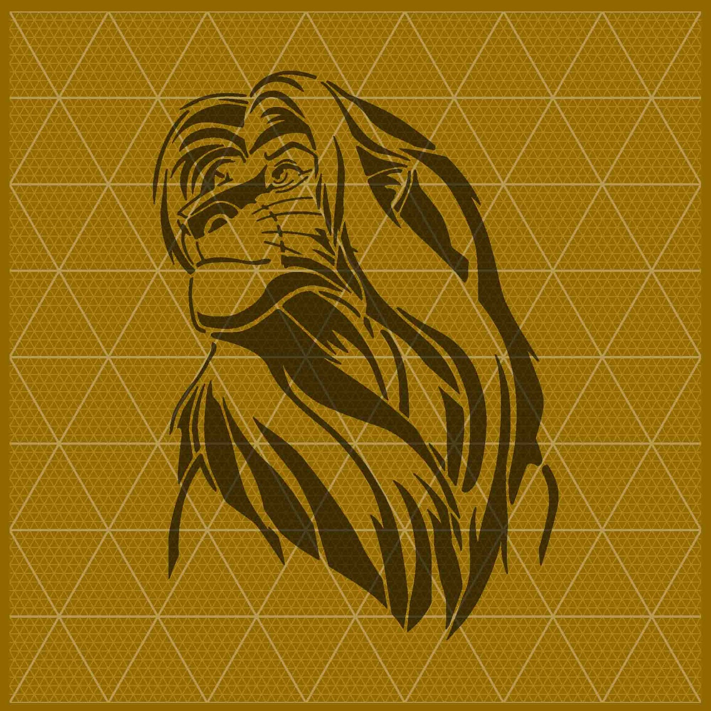LION HEAD STENCIL - Lazy Stencils