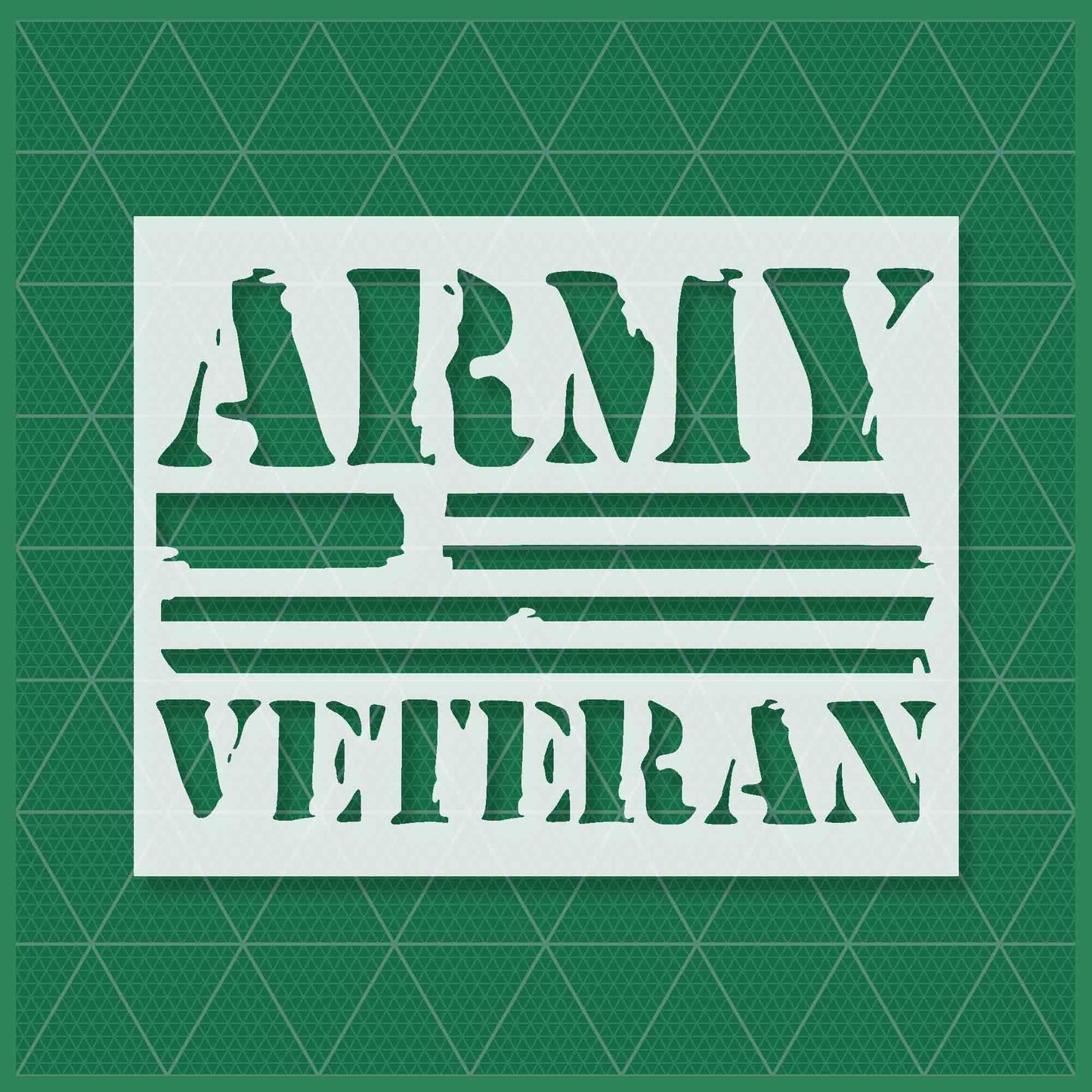 ARMY VETERAN STENCIL - Lazy Stencils