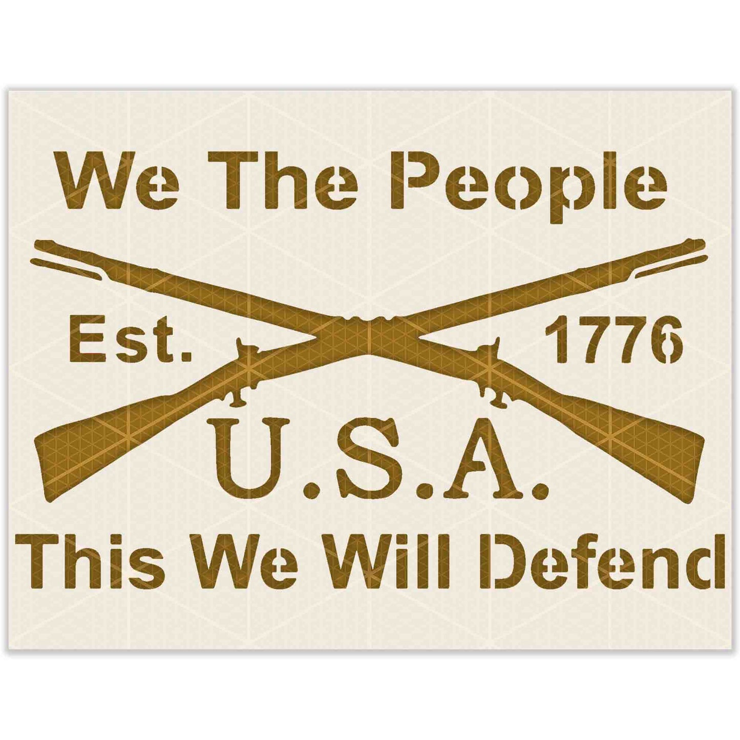 WE THE PEOPLE STENCIL - LAZY STENCILS